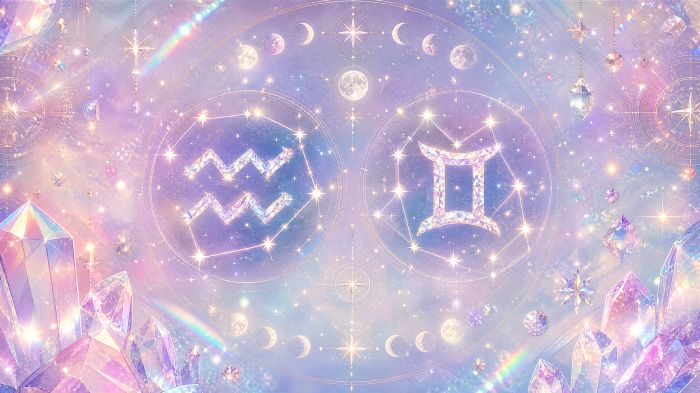 水瓶座と双子座：自由を愛する知的な探求者ペア